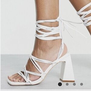 SIMMI London White Strappy Heels